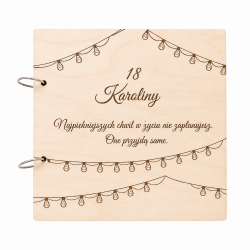 Drewniany album urodzinowy z grawerem...