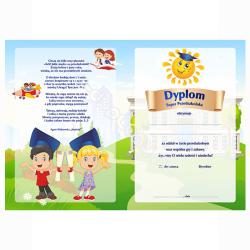 Dyplom Super Przedszkolaka dla dziewczynki i...