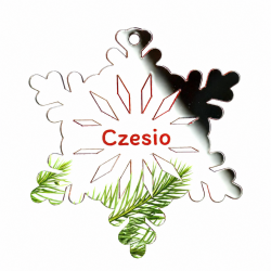 Personalizowana srebrna bombka lustrzana...