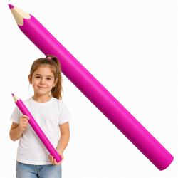 Kredka różowa drewniana 30 cm duża XXL dla...