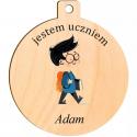 Medal z nadrukiem i imieniem Jestem Uczniem Pasowanie na Ucznia prezent dla pierwszoklasisty upominek szkolny