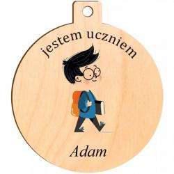 Medal z nadrukiem i imieniem Jestem Uczniem...