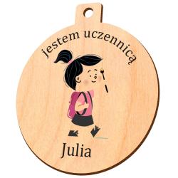Medal z nadrukiem Jestem Uczennicą z imieniem...