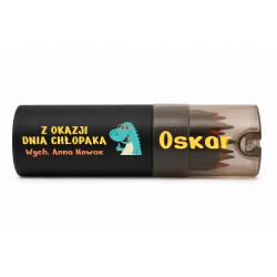 Kredki ołówkowe z imieniem 12 kolorów w tubie z...