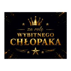 Złoty Oskar Trofeum na Dzień Chłopaka Statuetka...