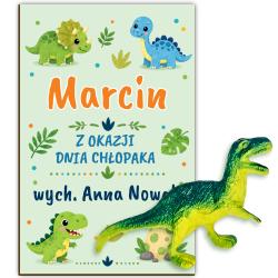 Bilecik z imieniem i dinozaurem na Dzień...