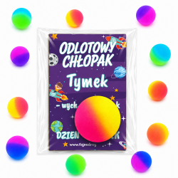 Bilecik na Dzień Chłopaka z imieniem i piłeczką...