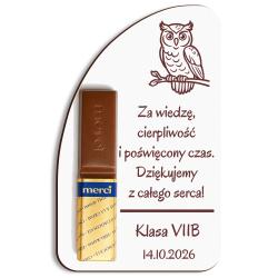 Upominek dla nauczyciela z nadrukiem Merci na...