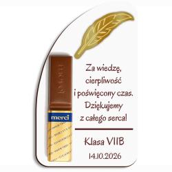Upominek dla nauczyciela z nadrukiem Merci na...