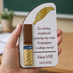 Upominek dla nauczyciela z nadrukiem Merci na...