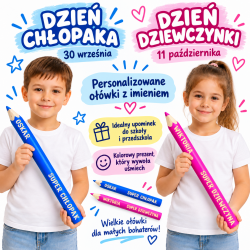 Drewniana kredka 30 cm z grawerem imienia...