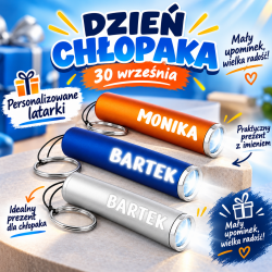 Latarka z Imieniem Personalizowana LED Brelok...