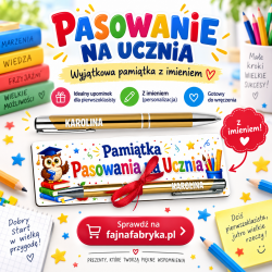 Zakładka z długopisem i imieniem z nadrukiem...