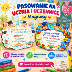 Magnes z nadrukiem Pasowanie na Przedszkolaka z...