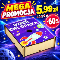 Drewniane pudełko prezentowe rakieta Dzień...