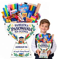Kosz Prezentowy Puchar na Słodycze z Imieniem...