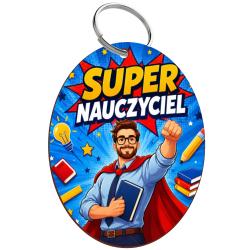Brelok z nadrukiem Super Nauczyciel – prezent...