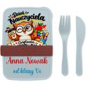 Lunchbox z nadrukiem na Dzień Nauczyciela – personalizowany pojemnik śniadaniowy dla nauczycielki, wychowawczyni, prezent