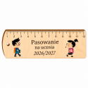 Zakładka linijka brelok 3w1 Pasowanie na Ucznia personalizowany prezent dla dzieci upominek szkolny z nadrukiem