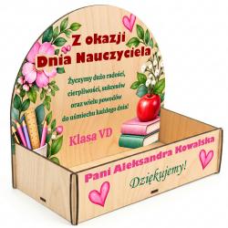 Podziękowanie flowerbox z nadrukiem na Dzień...