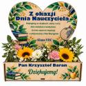 Flowerbox podziękowanie z nadrukiem dla nauczyciela – personalizowany prezent na Dzień Nauczyciela od klasy, uczniów
