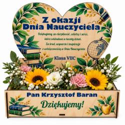 Flowerbox podziękowanie z nadrukiem dla...