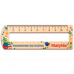 Zakładka linijka z imieniem na pasowanie na...