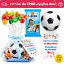 GOTOWY zestaw dla chłopaka piłka cukierki batonik