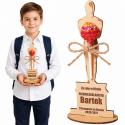 Personalizowana statuetka Oscar na lizaka – pasowanie na ucznia, prezent z imieniem dla pierwszoklasisty, pamiątka do szkoły