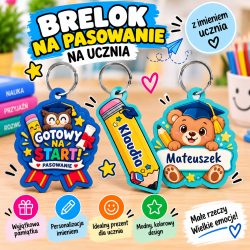 Brelok z imieniem na pasowanie – uczeń,...