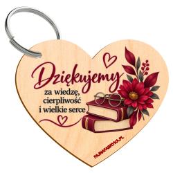Brelok z nadrukiem dla nauczyciela – drewniane...