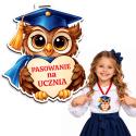 Medal na pasowanie na ucznia z sową – pamiątka dla pierwszoklasisty, upominek na ślubowanie i rozpoczęcie szkoły