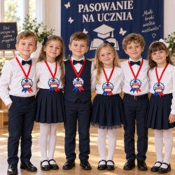 Medal na pasowanie na ucznia – kolorowy medal dla...