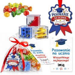 Zestaw na pasowanie na ucznia – medal, gra zręcznościowa...