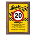 Grawerton urodzinowy z nadrukiem – personalizowany dyplom 18 20 30 40 50 60 urodziny, prezent z humorem dla kobiety i mężczyzny