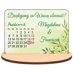 Podziękowanie na podstawce z nadrukiem –...