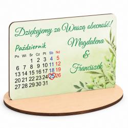 Podziękowanie na podstawce z nadrukiem –...