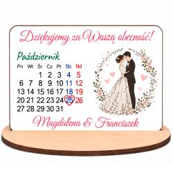 Białe podziękowanie ślubne z nadrukiem –...