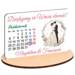 Białe podziękowanie ślubne z nadrukiem –...
