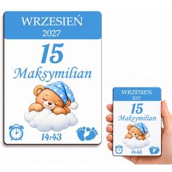 Kartka z kalendarza z nadrukiem dla chłopca –...