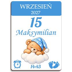 Kartka z kalendarza z nadrukiem dla chłopca –...