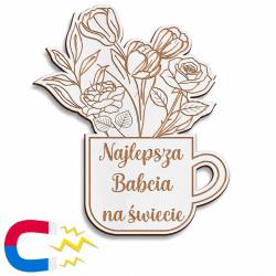 Magnes dla Babci do kolorowania – drewniany...