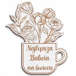 Magnes dla Babci do kolorowania – drewniany...