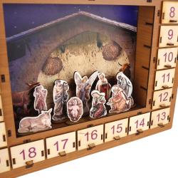 Kalendarz adwentowy - szopka + figurki