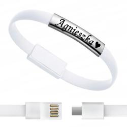 Bransoletka ładowarka USB Typ C z imieniem...