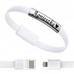 Bransoletka ładowarka USB Typ iOS z imieniem...