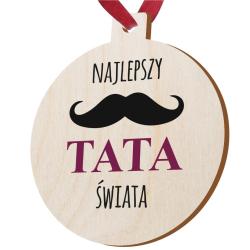 Medal dla taty na Dzień Ojca drewniany medal...