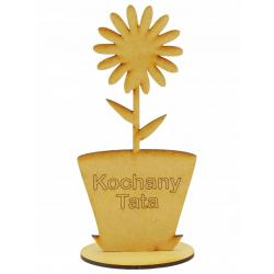 Statuetka kwiat dla taty z grawerem prezent na...