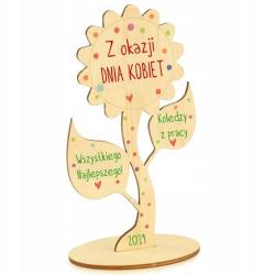 Statuetka kwiat z dedykacją prezent na Dzień...