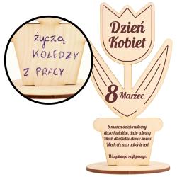 Grawerowany tulipan z dedykacją prezent na...